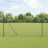 Vidaxl afrasteringspaal grijs 10 x 1,5 m (25 x 25 mm gaas) staal