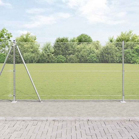 Vidaxl afrasteringspaal zilver 10 x 1,2 m (16 x 16 mm gaas) staal