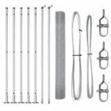 Vidaxl afrasteringspaal zilver 10 x 1,2 m (25 x 25 mm gaas) staal