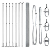 Vidaxl afrasteringspaal zilver 10 x 1,5 m (12 x 12 mm gaas) staal