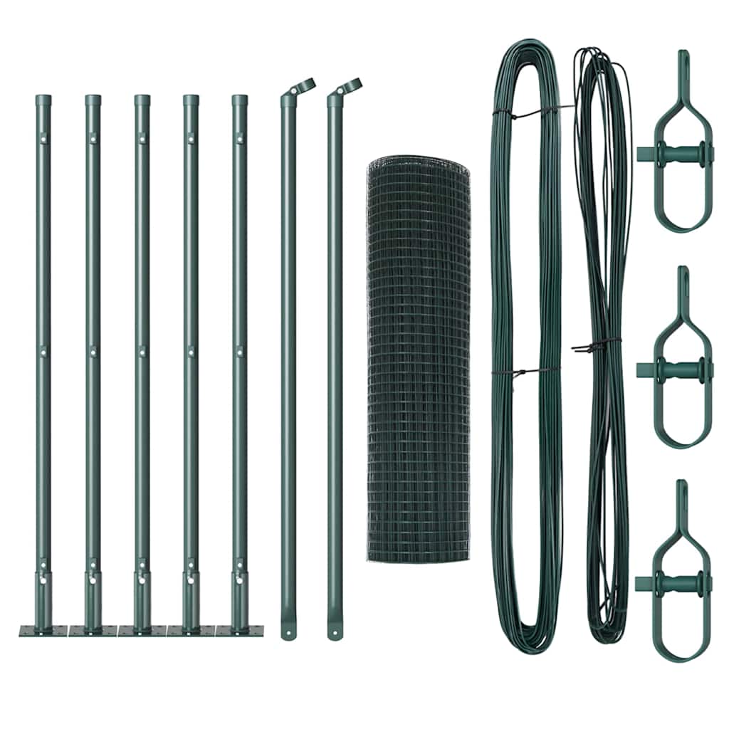 Vidaxl afrasteringspaal groen 10 x 0,4 m (16 x 16 mm gaas)