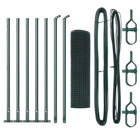 Vidaxl afrasteringspaal groen 10 x 0,6 m (12 x 12 mm gaas)