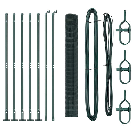 Vidaxl afrasteringspaal groen 10 x 1,2 m (12 x 12 mm gaas)
