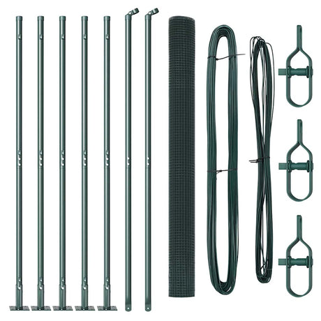 Vidaxl afrasteringspaal groen 10 x 1,4 m (16 x 16 mm gaas)