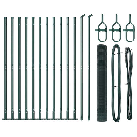 Vidaxl afrasteringspaal groen 25 x 0,8 m (12 x 12 mm gaas)