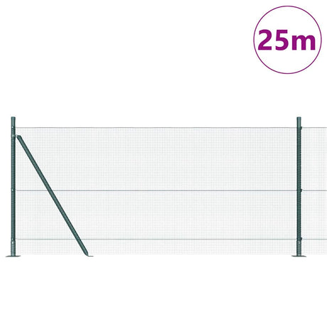 Vidaxl afrasteringspaal groen 25 x 0,8 m (12 x 12 mm gaas)