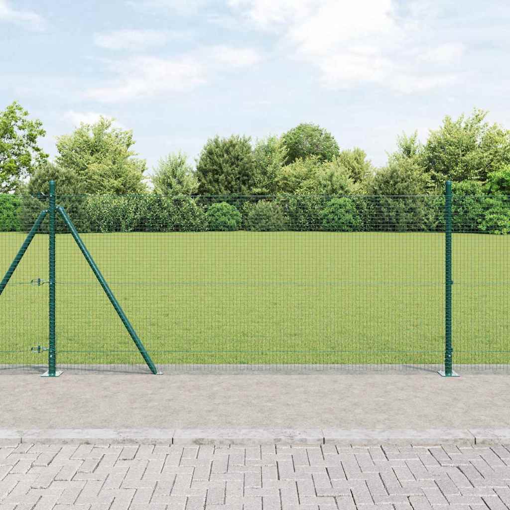 Vidaxl afrasteringspaal groen 25 x 1 m (19 x 19 mm gaas) staal