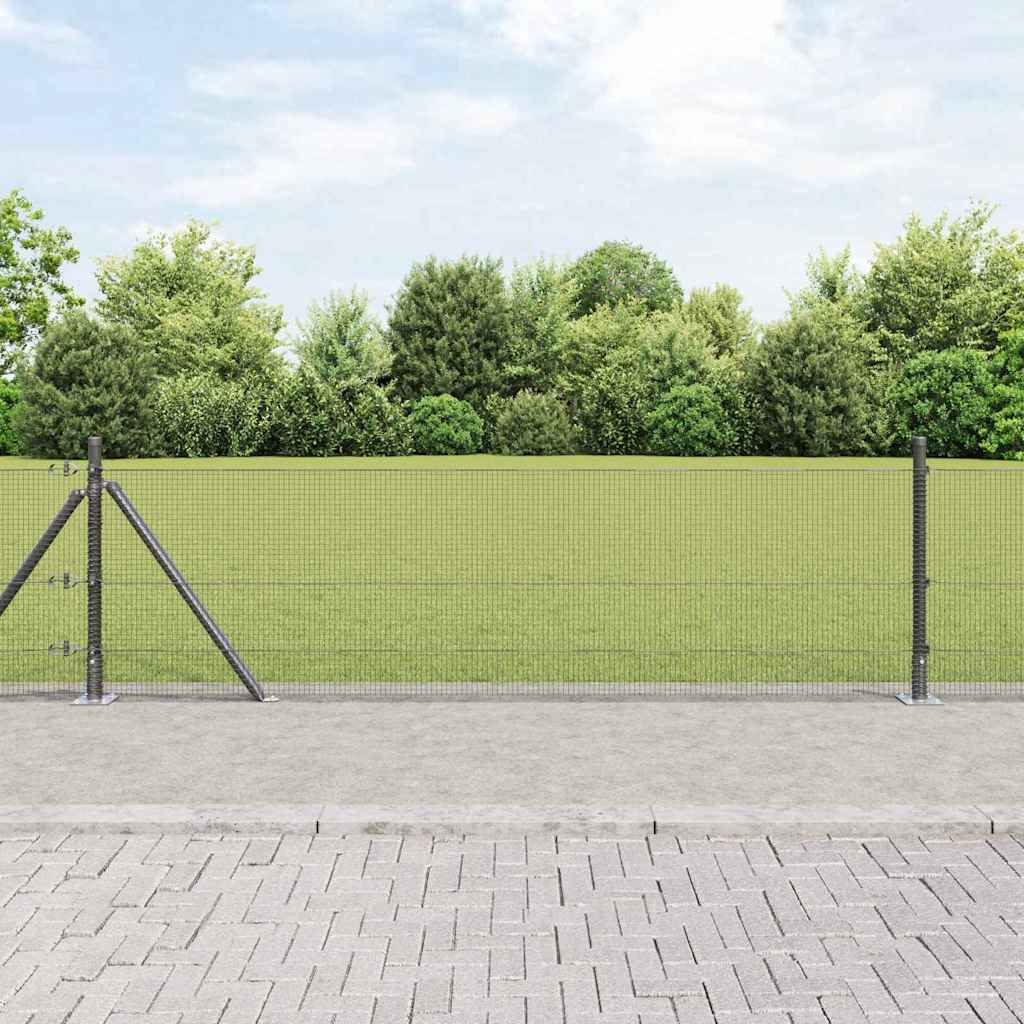 Vidaxl afrasteringspaal grijs 10 x 0,6 m (12 x 12 mm gaas)