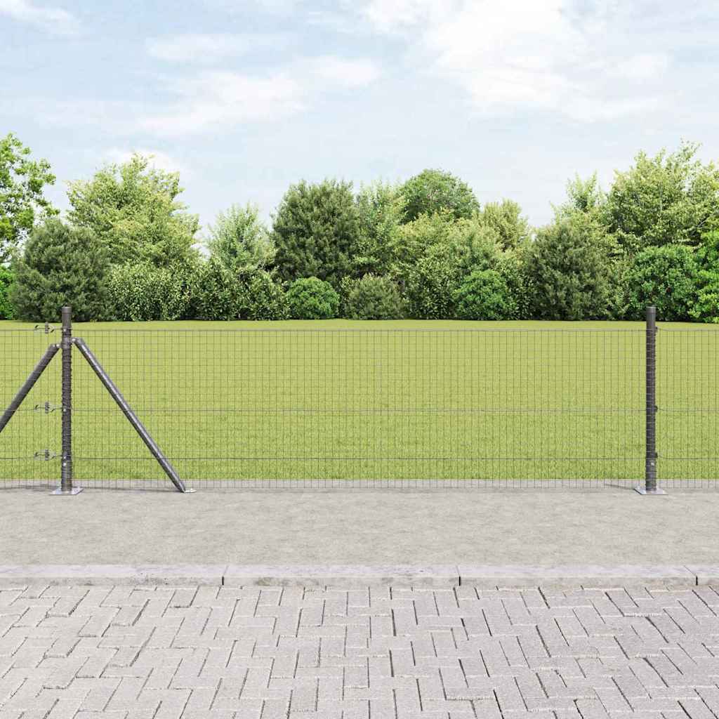 Vidaxl afrasteringspaal grijs 25 x 0,6 m (25 x 25 mm gaas)