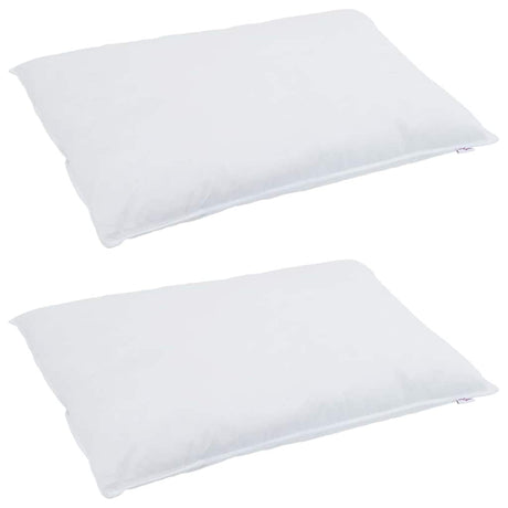 Vidaxl hoofdkussen met kussen 2 pcs wit 40 x 80 cm veren