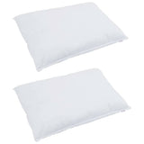 Vidaxl hoofdkussen met kussen 2 pcs wit 50 x 70 cm veren