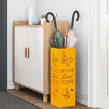 Vidaxl paraplu standaard mosterdgeel 15,5 x 15,5 x 49 cm metaal