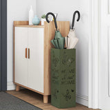 Vidaxl paraplu standaard olijfgroen 15,5 x 15,5 x 49 cm metaal