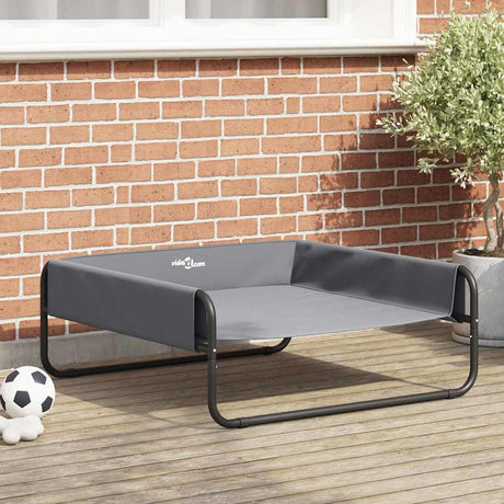 Vidaxl hondenbed lichtgrijs 85 x 85 x 33 cm staal