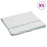 Vidaxl reinigingsdoeken 5 st gestreept 50x60 cm wit en groen