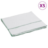 Vidaxl reinigingsdoeken 5 st gestreept 50x60 cm wit en groen