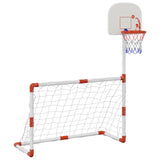 Vidaxl kindervoetbal- en basketbalset met ballen 98x50x70 cm