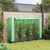Vidaxl verhoogde plantenbak met kashoes rotanlook 160x40x123 cm