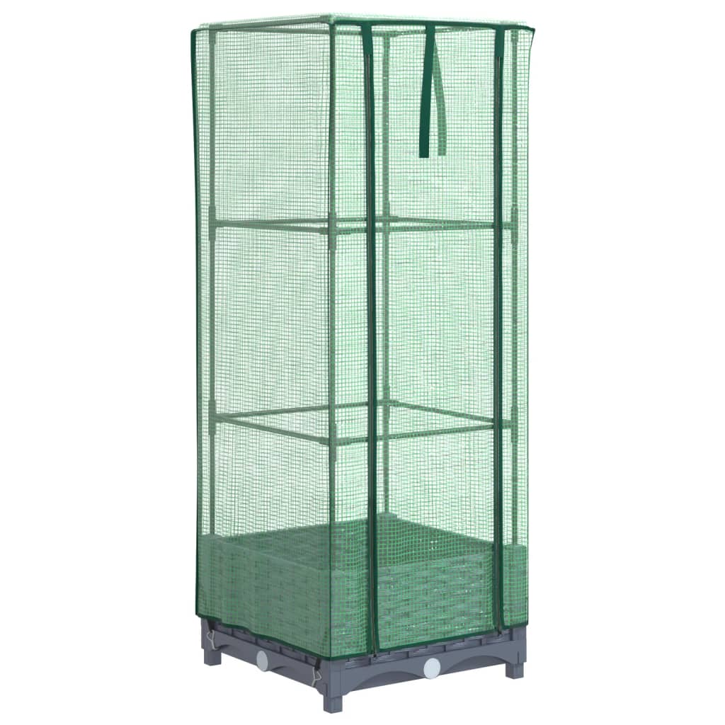 Vidaxl plantenbak verhoogd met kashoes 40x40x123 cm rattanlook