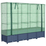 Vidaxl verhoogde plantenbak met kashoes rotanlook 160x40x138 cm