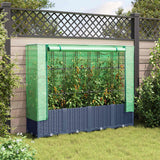 Vidaxl verhoogde plantenbak met kashoes rotanlook 160x40x138 cm