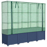Vidaxl verhoogde plantenbak met kashoes rotanlook 160x40x153 cm