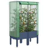 Vidaxl plantenbak verhoogd met kashoes 80x40x140 cm rattanlook