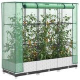 Vidaxl plantenbak verhoogd met kashoes 120x40x123 cm rattanlook