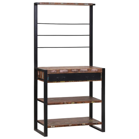 Vidaxl keukenrek multikleur en zwart 80 x 40 x 160 cm