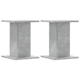 Vidaxl plantenstandaards 2 st 30x30x40 cm bewerkt hout betongrijs