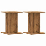 Vidaxl plantenstandaards 2 st 30x30x40 cm hout artisanaal eiken