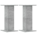 Vidaxl plantenstandaards 2 st 30x30x60 cm bewerkt hout betongrijs
