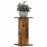 Vidaxl plantenstandaards 2 st 30x30x60 cm bewerkt hout oud houtkleurig