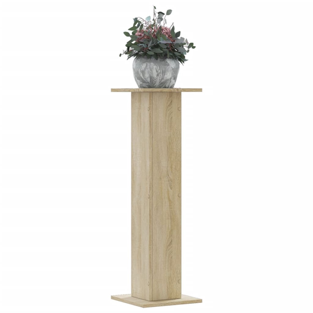 Vidaxl plantenstandaards 2 st 30x30x95 cm bewerkt hout sonoma eiken