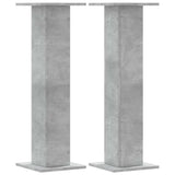 Vidaxl plantenstandaards 2 st 30x30x95 cm bewerkt hout betongrijs