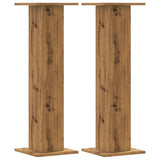 Vidaxl plantenstandaards 2 st 30x30x95 cm hout artisanaal eiken