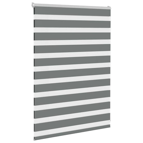 Vidaxl zebra rolgordijn 105x100 cm stofbreedte 100,9 cm donkergrijs