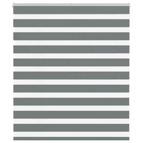 Vidaxl zebra rolgordijn 130x100 cm stofbreedte 125,9 cm donkergrijs