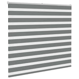 Vidaxl zebra rolgordijn 155x100 cm stofbreedte 150,9 cm donkergrijs