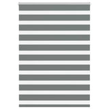 Vidaxl zebra rolgordijn 100x150 cm stofbreedte 95,9 cm donkergrijs