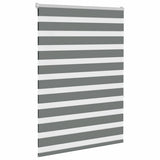 Vidaxl zebra rolgordijn 105x150 cm stofbreedte 100,9 cm donkergrijs
