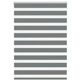 Vidaxl zebra rolgordijn 115x150 cm stofbreedte 110,9 cm donkergrijs