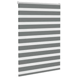 Vidaxl zebra rolgordijn 115x150 cm stofbreedte 110,9 cm donkergrijs