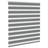Vidaxl zebra rolgordijn 130x150 cm stofbreedte 125,9 cm donkergrijs