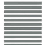 Vidaxl zebra rolgordijn 135x150 cm stofbreedte 130,9 cm donkergrijs