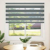 Vidaxl zebra rolgordijn 140x150 cm stofbreedte 135,9 cm donkergrijs