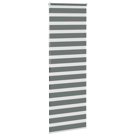 Vidaxl zebra rolgordijn 80x200 cm stofbreedte 75,9 cm donkergrijs