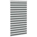 Vidaxl zebra rolgordijn 120x200 cm stofbreedte 115,9 cm donkergrijs