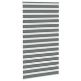 Vidaxl zebra rolgordijn 135x200 cm stofbreedte 130,9 cm donkergrijs