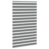 Vidaxl zebra rolgordijn 145x200 cm stofbreedte 140,9 cm donkergrijs